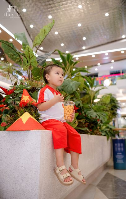 Bé Quỳnh Anh mừng Quốc Khánh ở trung tâm thương mại — ảnh 87